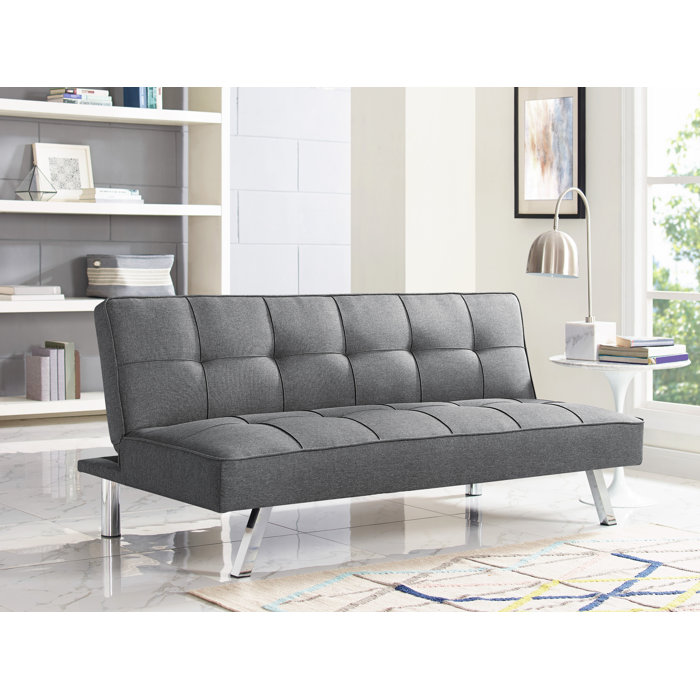 Serta Jameson 66.1" Armless Tufted Convertible Sleeper Futon Sofa